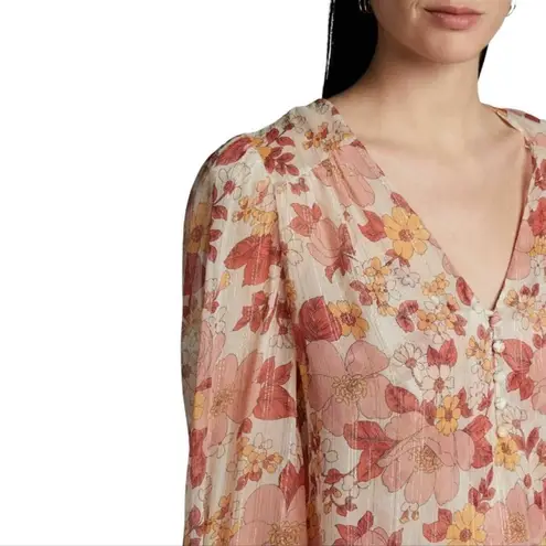 Veronica Beard  Milan floral sheer blouse