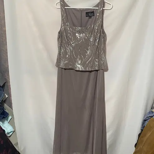 Alex Evenings WO SIZE 14 soft mauve FORMAL MOTHER OF BRIDE/GROMM DRESS 2 Piece