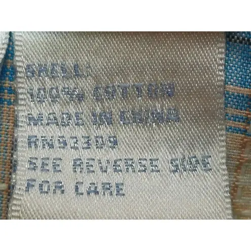 Diane Gilman western style long sleeve blouse with floral embroidery Size 1X