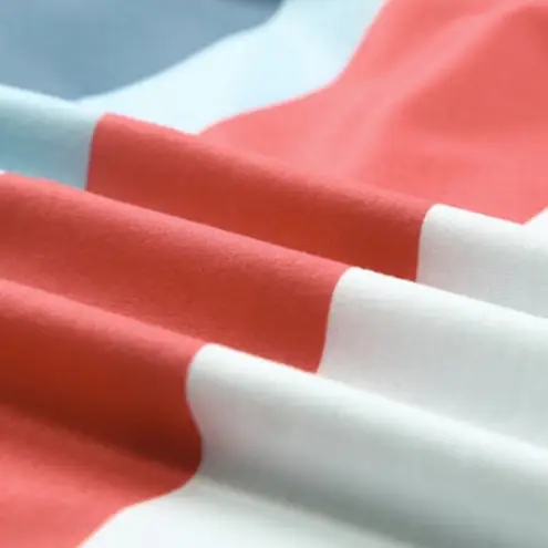 Striped Jewel Tone Notched Neckline Lightweight Knit Tank Top Size Small