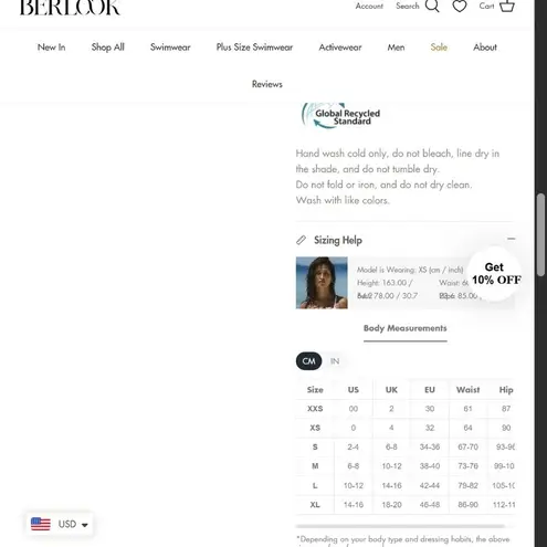 BERLOOK Caramel V Cut Jacquard Bikini Bottom ONLY 59 Orange Size L