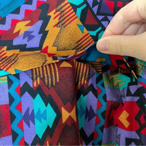 Bar C California Ranchwear | Vintage Colorful Western Aztec Button Up Shirt 12