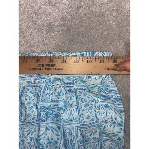 stella parker blue print shorts gold buttons large