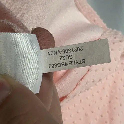 J. Crew Women's Pink Swiss Dot Key Hole Flutter Sleeve Lined Blouse Top Size 3X