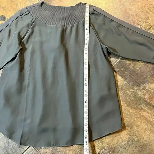 Soft Surroundings NWT Dianthus Chiffon Long Sleeve Tunic Stormy Sky Size Small