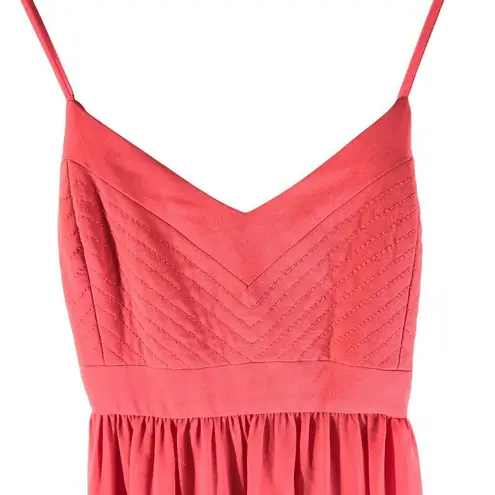 Badgley Mischka Belle Formal Dress Maxi Crossover Straps Salmon Pink 10