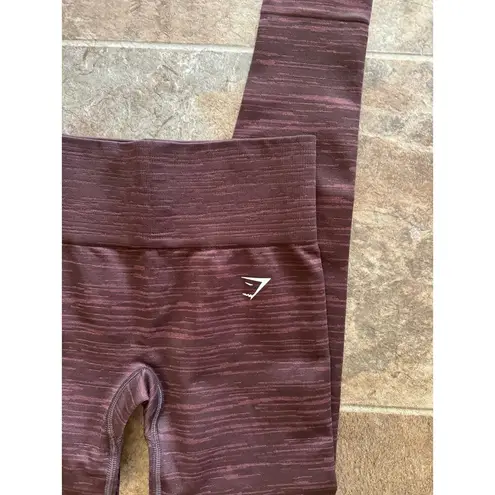 Gymshark New  Adapt Marl Seamless Leggings Size Small Archive Brown/Cherry Brown