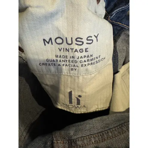 Moussy Jeans Women 27 Blue Medium Wash Distressed Japanese Denim Mid Rise Ankle