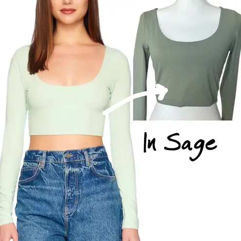 Susana Monaco Long Sleeve Crop Top