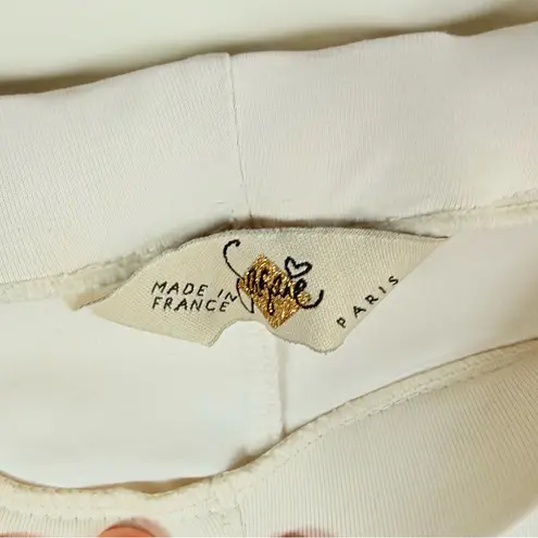 Sagaie Paris Vintage White Crochet Lace Trim Pants Size 6