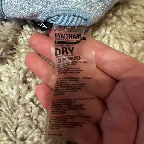 Gymshark  Blue and white speckled Sports Bra  overlapping Racerback detail Small