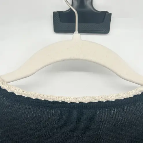 Magaschoni FOR BLOOMINGDALES Womens Black Cardigan Sweater Button Up Knit Trim