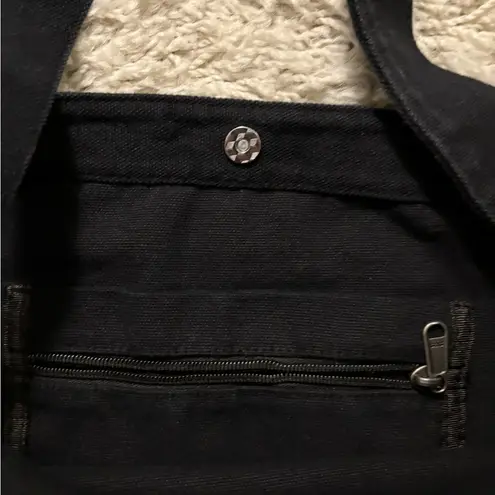 Minimalist Black Shoulder Bag with Crescent Shape