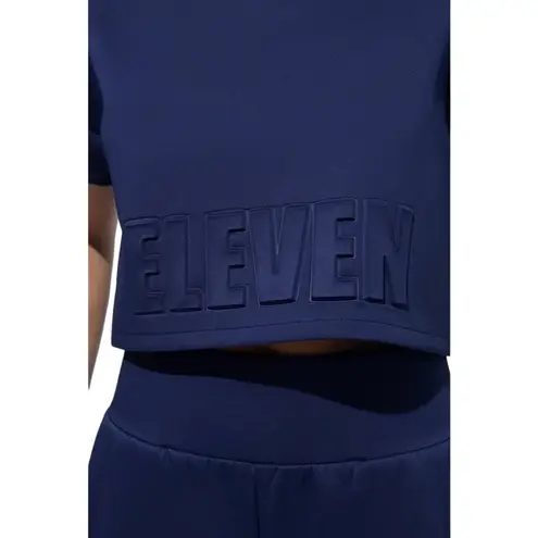 EleVen by Venus Williams Navy Cropped Tee Size XL New with Tag MSRP $88 Blue