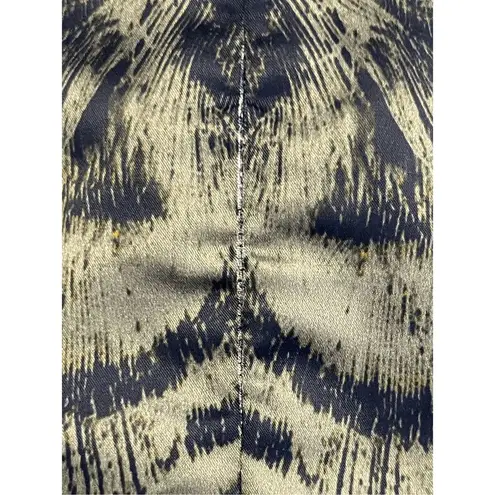 All Saints Satin Shift Mini Dress Size 4 Art To Wear Peacock Black Gold Grunge