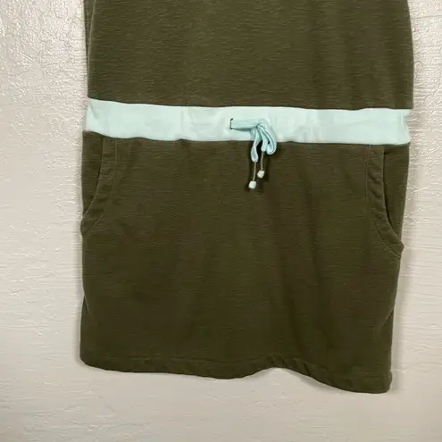 Title Nine Women S Green Blue Dress Colorblock French Terry Pockets Short Sleeve