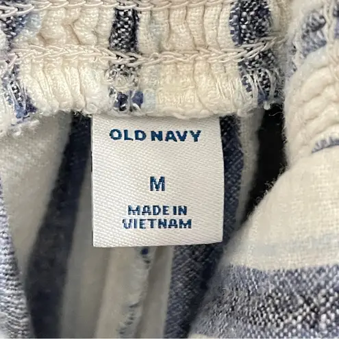 Old Navy  Pinstripe Cropped Square Neck Jumpsuit w/ Adjustable Straps, Medium