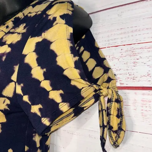 Women’s Shop Basic Boutique Tie Dye Cold Shoulder Top | Medium Blue