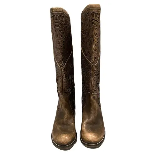 Circle G by Corral P5102 Brown Laser Cut Riding Boots