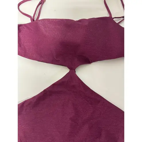 Arena NWT The Garzetta Side Cutout One Piece Bikini Burgundy Women's Size Large
