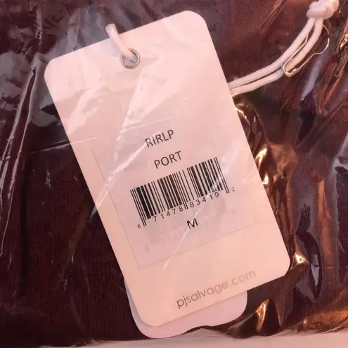 P.J. Salvage Womens Pajama Lounge Pants Faux Button Fly Burgundy M