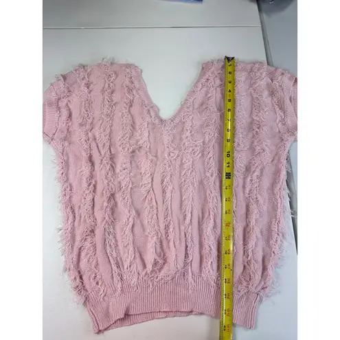 *Vintage* Loubella 90'S EYELASH Fringe KNIT V