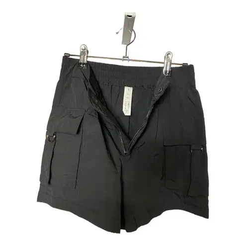 Halara  Cargo Shorts SMALL Black High Waist Flap Pocket Casual Elastic Comfort