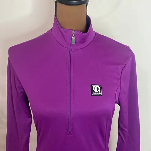 Pearl Izumi technical wear cycling high neck half-zip pullover back pockets sz 8