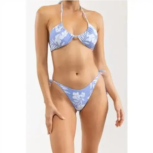 NEW Rhythm Leila Tie Side Hi Cut Pant in Whisper Blue, size XL Blue