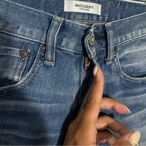 NWOT MOUSSY VINTAGE Dixie Paint Platter BlueSkinny Jeans Size 24 Blue