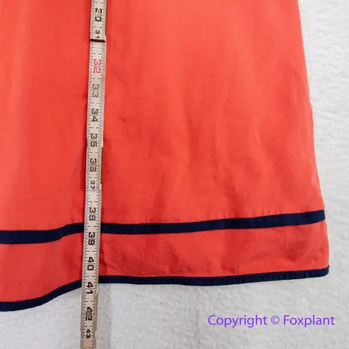 Eshakti Contrast trim cotton knit dress in coral red cotton blend women size 16W