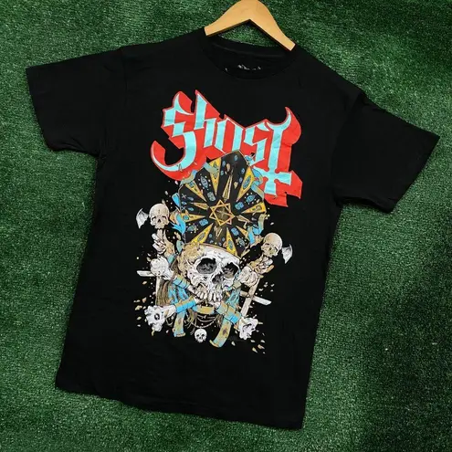 Ghost Papa Emeritus IV Skull and Crossbones Heavy Metal Band T-Shirt Medium
