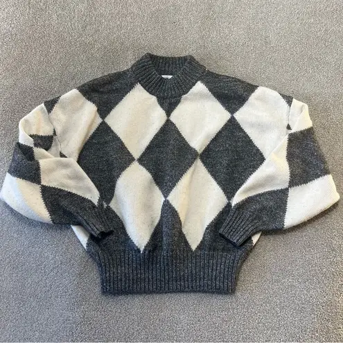 H&M Pringle of Scotland x  Sweater Woman’s S Gray Diamond Polyester Wool