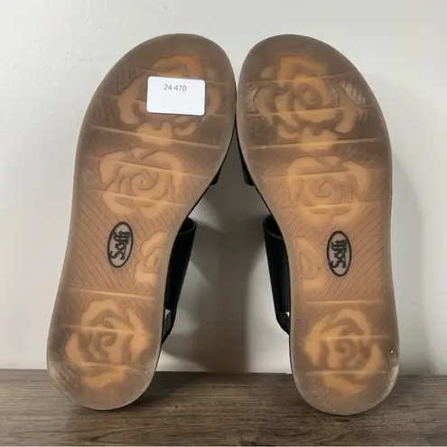 Sofft Faedra Women's Black Leather Sandal Size 9 SKU#24470
