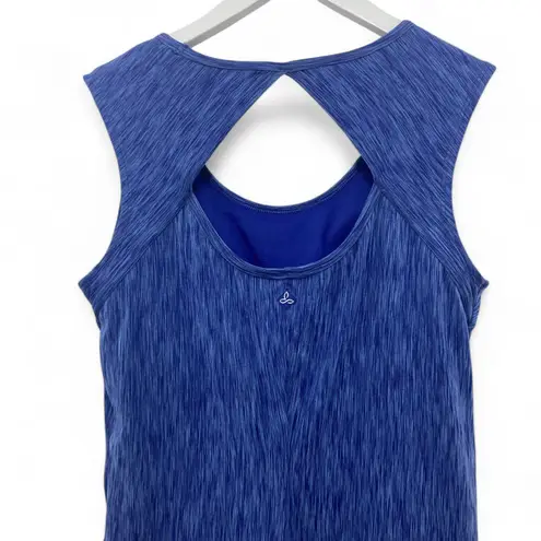 prAna Calico Dress S Cobalt Blue Open Back Built-In Bra Athletic Yoga