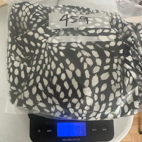 Vera Wang Simply  Women XL Cropped Wide Leg Pants Flowy Black White Smocked Waist - Image 11