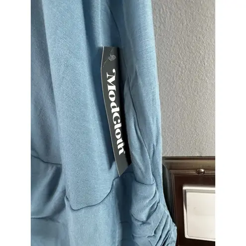 Modcloth NWT  A Twist Of Fun Knit Top Blue Drapey Rayon Women’s Size 1X