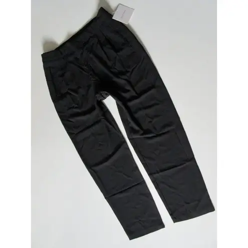 Ellen Tracy NWT Black Soft Fluid Stretch Crepe Pleated Pull-on Crop Pants 10