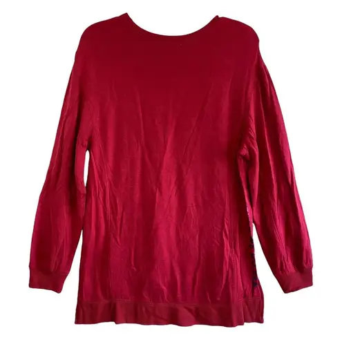 Peloton Small Top Sweatshirt Spell Out Logo Graphic Long Line Hi Lo Long Sleeve