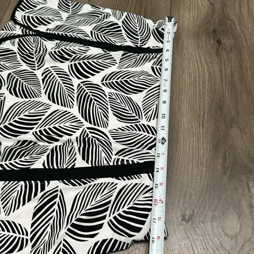 Tail Erzulia Mid Rise Botanical Pocket Tennis Golf Skirt Skort Black White XL