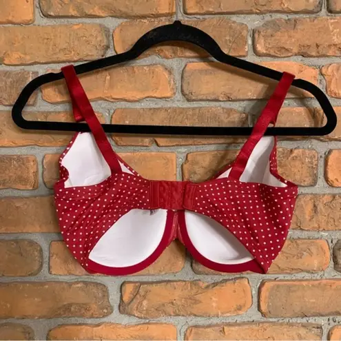 Maidenform  Women's Polka Dot One Fab Fit Everyday Demi‎ Underwire Bra Red - 34DD