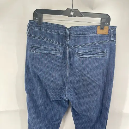 American Eagle  Women's mom Jeans Slim fit striped Stretch Size 12 ankle cropped