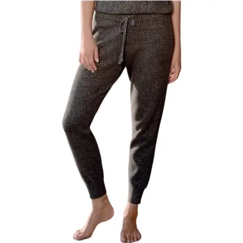 Barefoot Dreams Rib Trim Jogger Carbon Lurex Size XL NEW