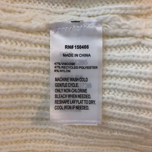 Market & Spruce Stitch Fix Ribbed Knit Cream Ivory Mock Neck Sweater XXL