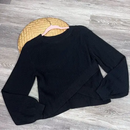 Lululemon  reversible crossover sweater black ribbed