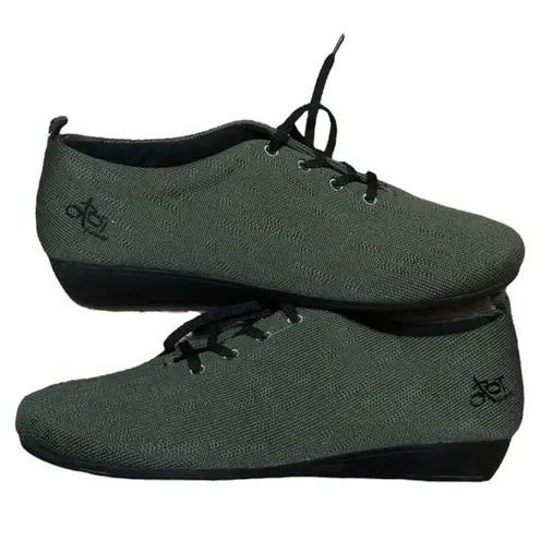 OTBT NEW Wilna Green Lace Up Vegan Knit Oxford Dress Shoes/Sneakers Wedge Heel 8