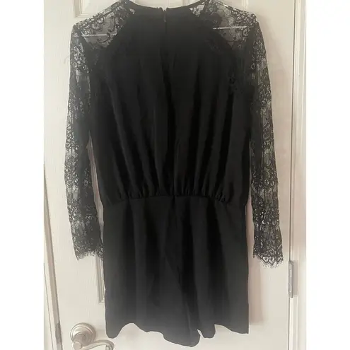 Versatile Lace Long Sleeve Short Romper, size Small, $42, B66 Black