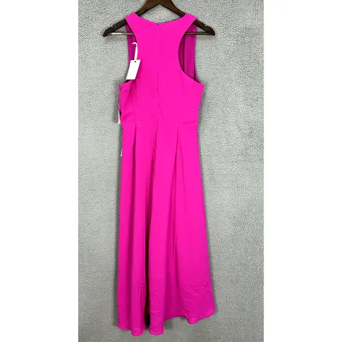 Harlyn Color Block High/low Midi Dress Medium Magenta Pink/red Summer Party Pink