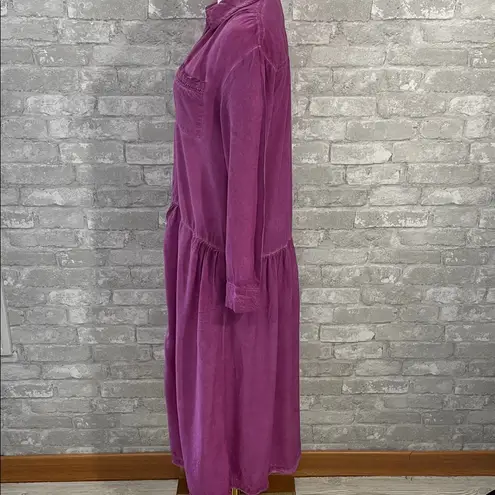 Pilcro Kimberly Raspberry Long Sleeve ShirtDress