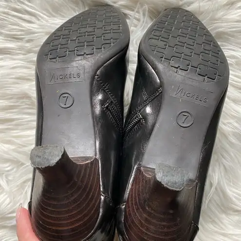 Nickels faux leather square toe booties Size 7